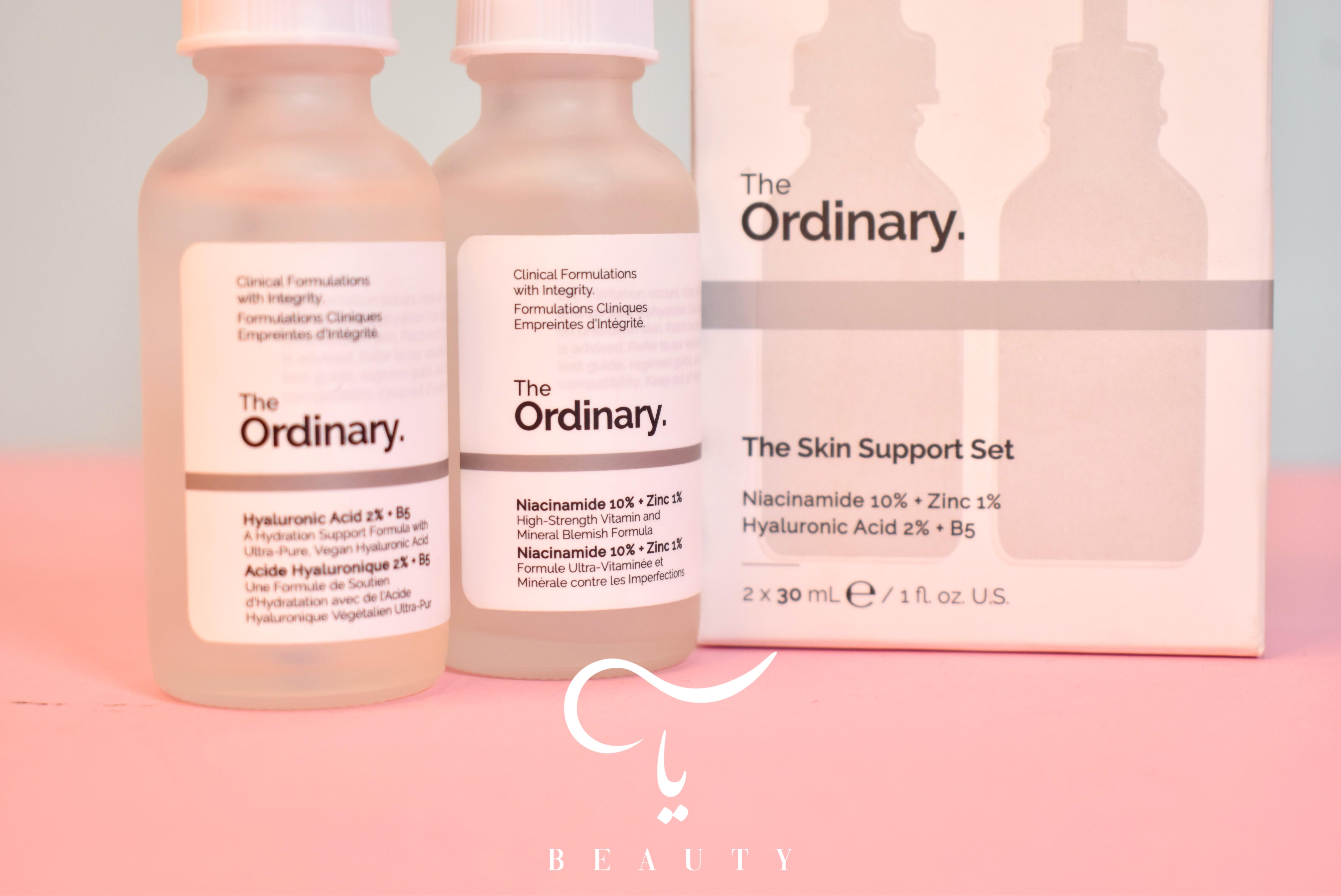 پک دوقلوی سرم اوردینری شامل سرم نیاسینامید و هیالورونیک اسید، مناسب کنترل چربی، رفع جوش و آبرسانی پوست